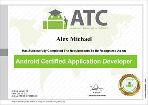 Android-certified-application-developerگواهینامه