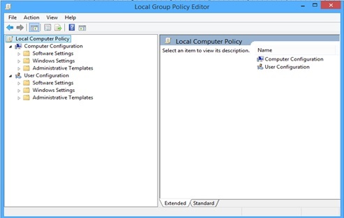 کنسول Local Group Policy Editor و بخشهای Computer Configuration و User Configuration